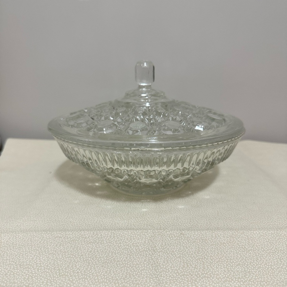 Crystal Windsor Candy Dish with Lid